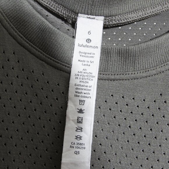 Lululemon Breeze By Muscle Crop Tank *Vancouver Grey Sage Green Silverescent 6 - Picture 7 of 11